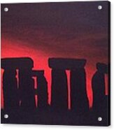 Stonehenge At Dusk Acrylic Print