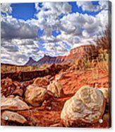 Stones And Clouds Acrylic Print