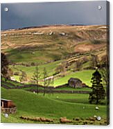 Storm Clouds Over Rolling Hills Acrylic Print