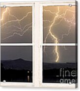 Stormy Night Window View Acrylic Print