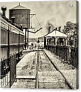 Strasburg Railroad In Sepia - Lancaster County Acrylic Print