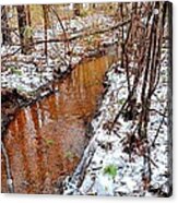 Stream In The Winter Forest Acrylic Print