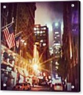 Streets Of New York On A #foggy #summer Acrylic Print