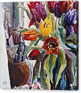 Studio Corner With Tulips Acrylic Print