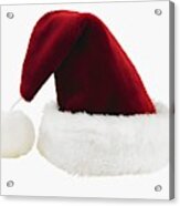 Studio Shot Of Santa Claus Hat Acrylic Print
