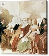 Study For An Evening At Baron Von Spauns Schubert At The Piano Among His Friends Acrylic Print
