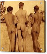 Study Of Three Male Nudes Acrylic Print