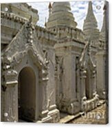 Stupas With Buddhist Inscription Slabs Sandamuni Pagoda Mandalay Burma Acrylic Print