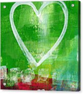 Sumer Love- Abstract Heart Painting Acrylic Print