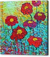 Summer Colorful Flowers - Sunrise Garden Acrylic Print