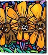 Sun Flowers And Friends Playtime 2009 Acrylic Print