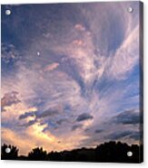 Sun Sets Over Millpond Music Festival. Bishop  California. Acrylic Print