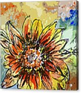Sunflower Moroccan Eyes Acrylic Print