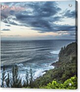 Sunrise Along The Cliffs  - Princeville - Kauai - Hawaii Acrylic Print