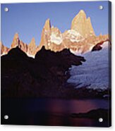 Sunrise Glow On Fitzroy Massif Los Acrylic Print