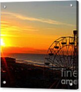 Sunrise Ocean City Boardwalk Acrylic Print