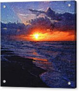 Sunrise Over The Atlantic Ocean Acrylic Print