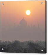 Sunrise Over The Taj Acrylic Print