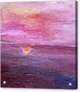 Sunset And Ocean Acrylic Print