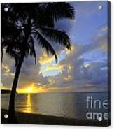 Sunset Anini Beach Kauai Acrylic Print