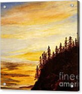 Sunset At Bass Harbor Acrylic Print