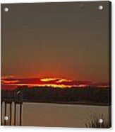 Sunset At Huntington Beach State Park Acrylic Print