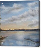 Sunset At Sparta Lake New Jersey Acrylic Print