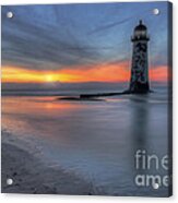Sunset At The Lighthouse V3 Acrylic Print
