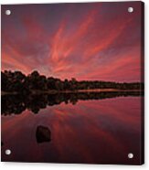 Sunset At The Pond Acrylic Print