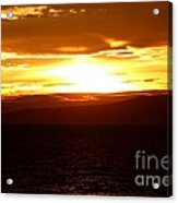 Sunset By The Fjord Acrylic Print