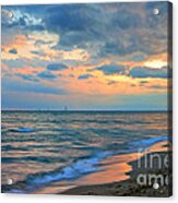 Sunset Clouds And Tides Acrylic Print
