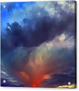 Sunset Clouds Over Albuquerque Acrylic Print