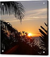 Sunset From Terrace - St. Lucia Acrylic Print