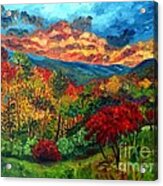 Sunset In Shenandoah Valley Acrylic Print
