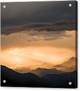 Sunset In The Mountains Acrylic Print