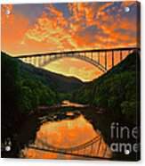 Sunset New River Gorge Acrylic Print