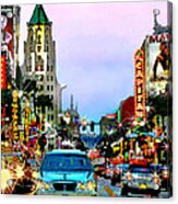 Sunset On Hollywood Blvd Acrylic Print