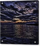 Sunset On Lake Poygan 4 Acrylic Print