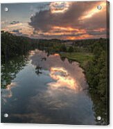 Sunset On The Guadalupe River Acrylic Print