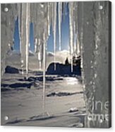 Sunset On The Icicles Acrylic Print