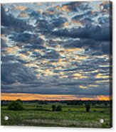 Sunset On The Prairie Acrylic Print