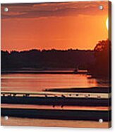 Sunset On The Wisconsin River Acrylic Print