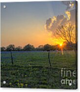 Sunset Over Poteet Texas Acrylic Print