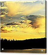 Sunset Over The Lake Acrylic Print