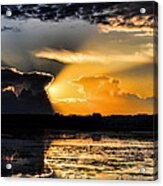 Sunset Over The Mead Wildlife Area Acrylic Print