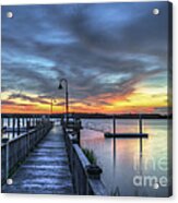 Sunset Over The River Acrylic Print