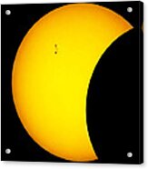 Sunspots During Partial Eclipse. Acrylic Print