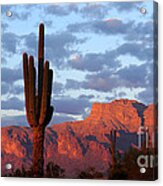 Superstition Mountain Shades Of Sunset Acrylic Print