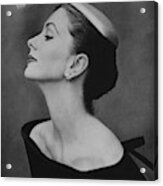 Suzy Parker In An Off-the-shoulder Dress Acrylic Print