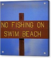 Swim Beach Sign Ii Acrylic Print
